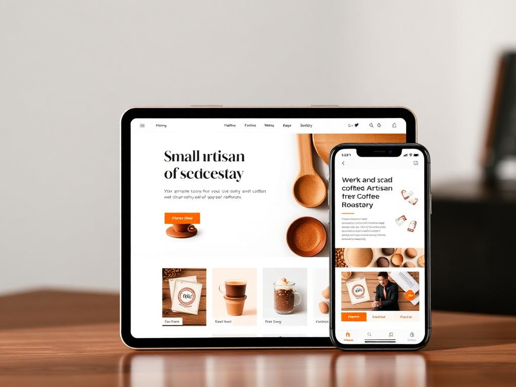 Roast & Roots Coffee website mockup